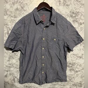 American Eagle Mens Large Striped Shirt Short Sleeve Button down
